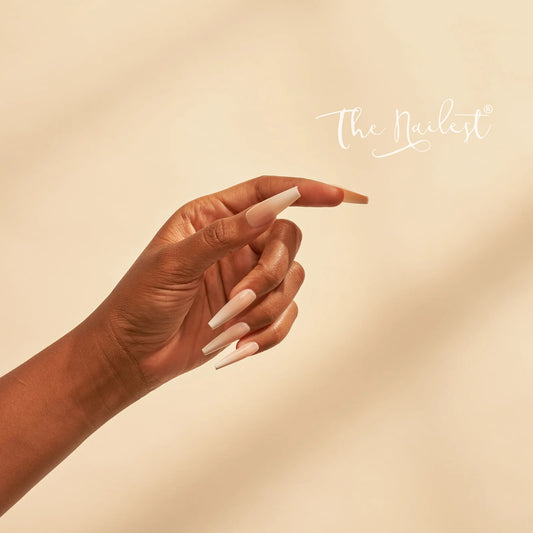 Instant Luxury Acrylic Press-On Nails - Baby Boomer - C-Curve Long Coffin