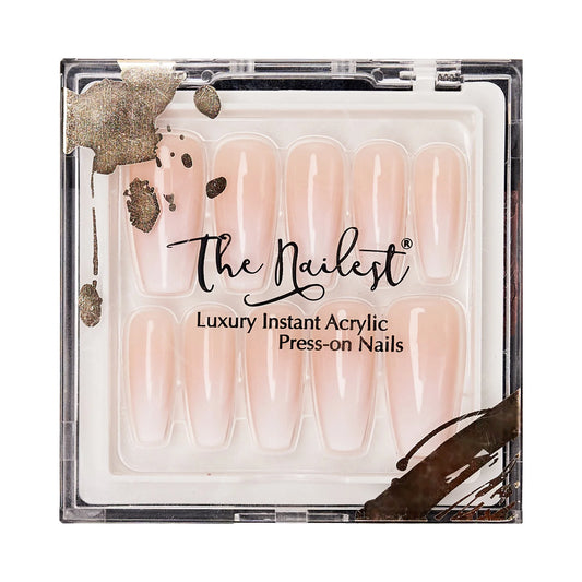 Instant Luxury Acrylic Press-On Nails - Baby Boomer Ombre - Medium Coffin