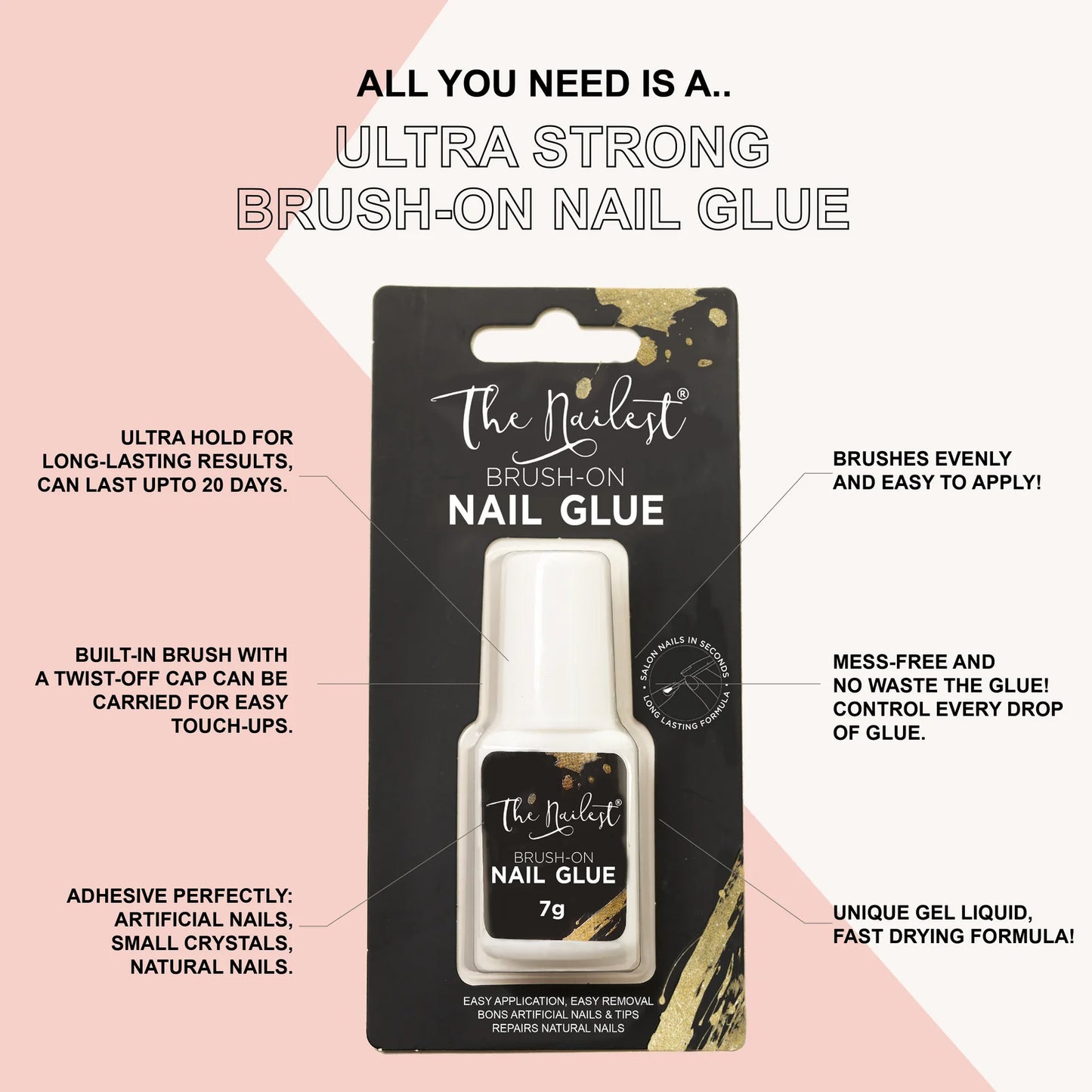 The Ultra Strong 7gm Brush-On Nail Glue