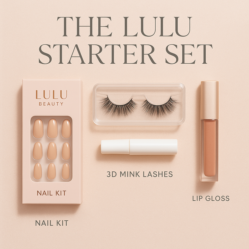 ✨ The LULU Starter Set — Nails, Lashes & Gloss Essentials